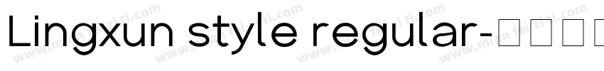 Lingxun style regular字体转换